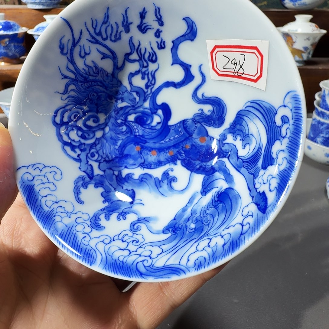 泥塑主人杯手工手绘