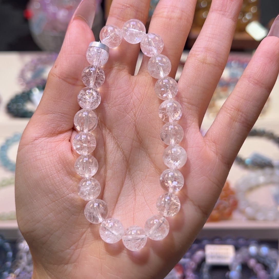 水晶手串未镶嵌发****发9m高货白阿塞