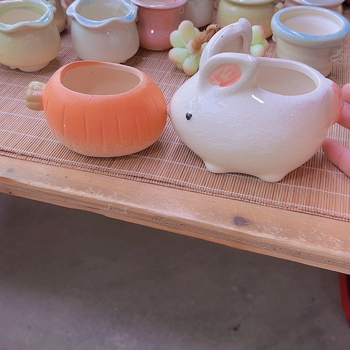 红陶陶瓷花盆当场满12包邮