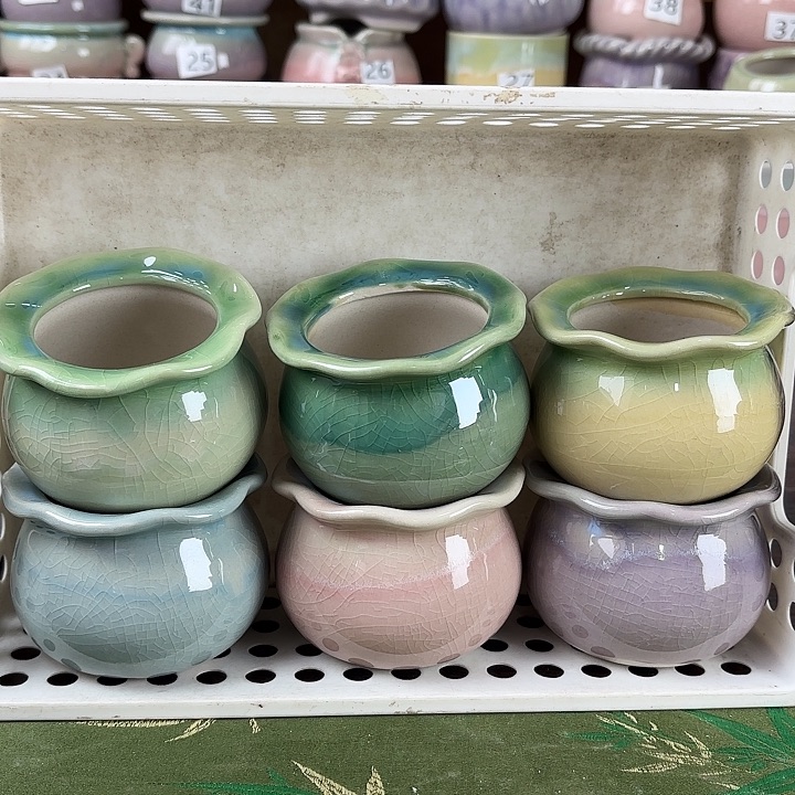 红陶量货/口高深浅搭配发6个