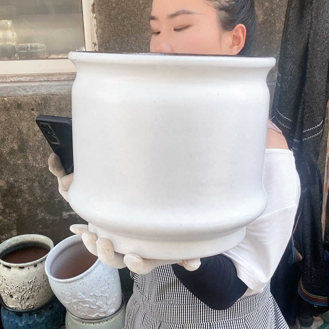 紫砂花盆正品口25高23