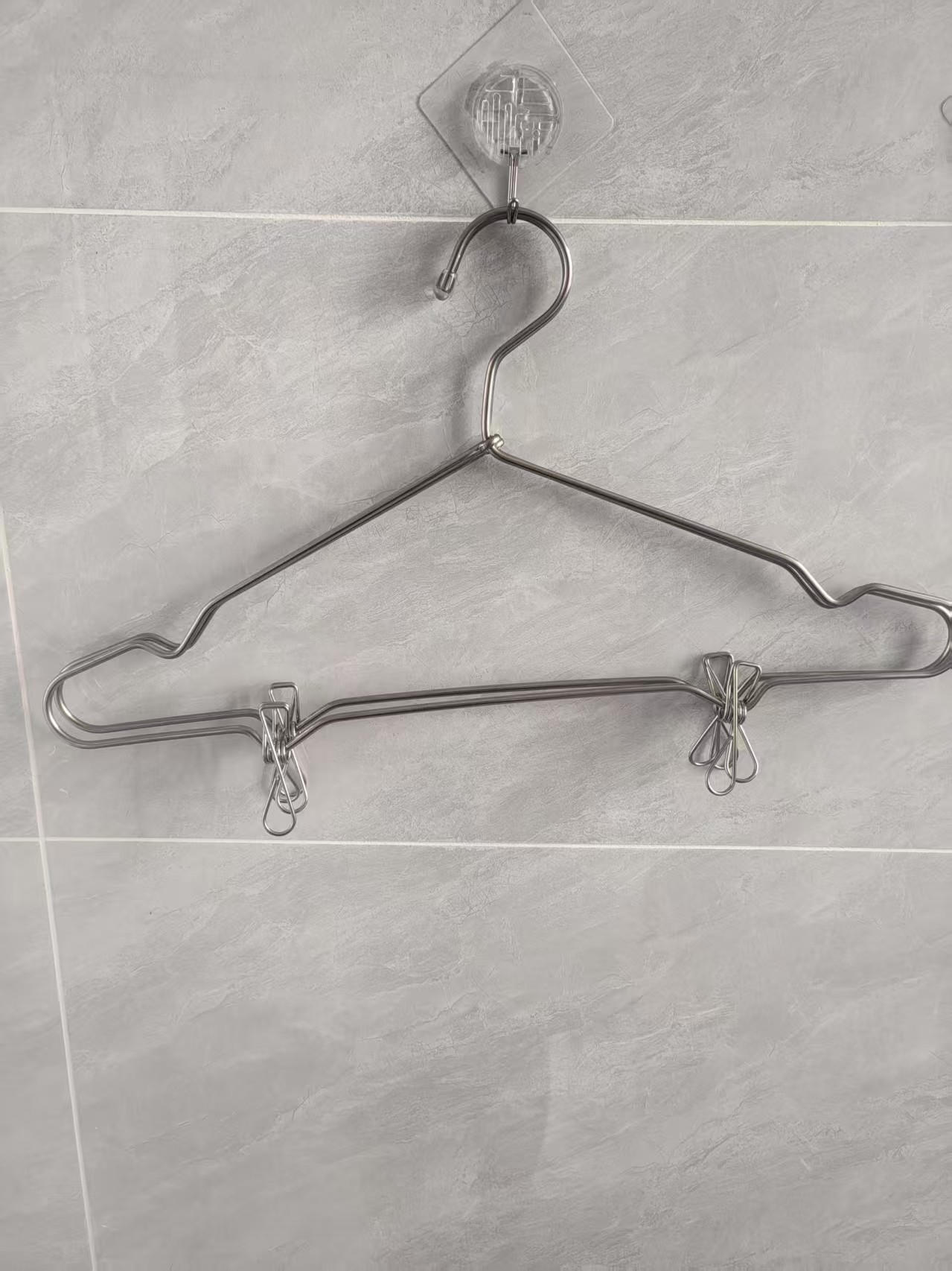 加粗/肩宽46/4.0mm实心304不锈钢/无痕学生宿舍阳台挂衣架家用