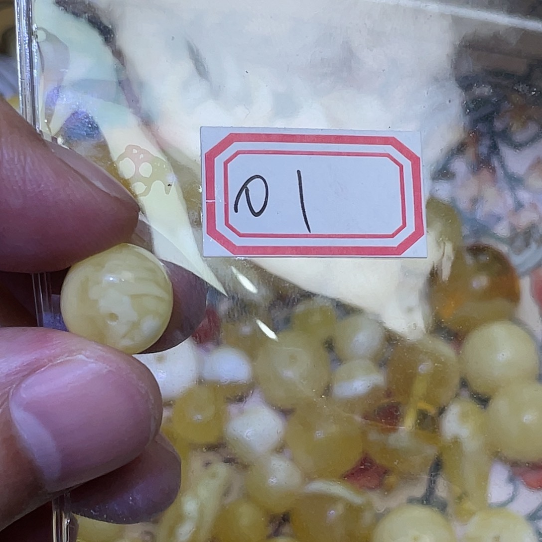 蜜蜡手串未镶嵌单珠11全品