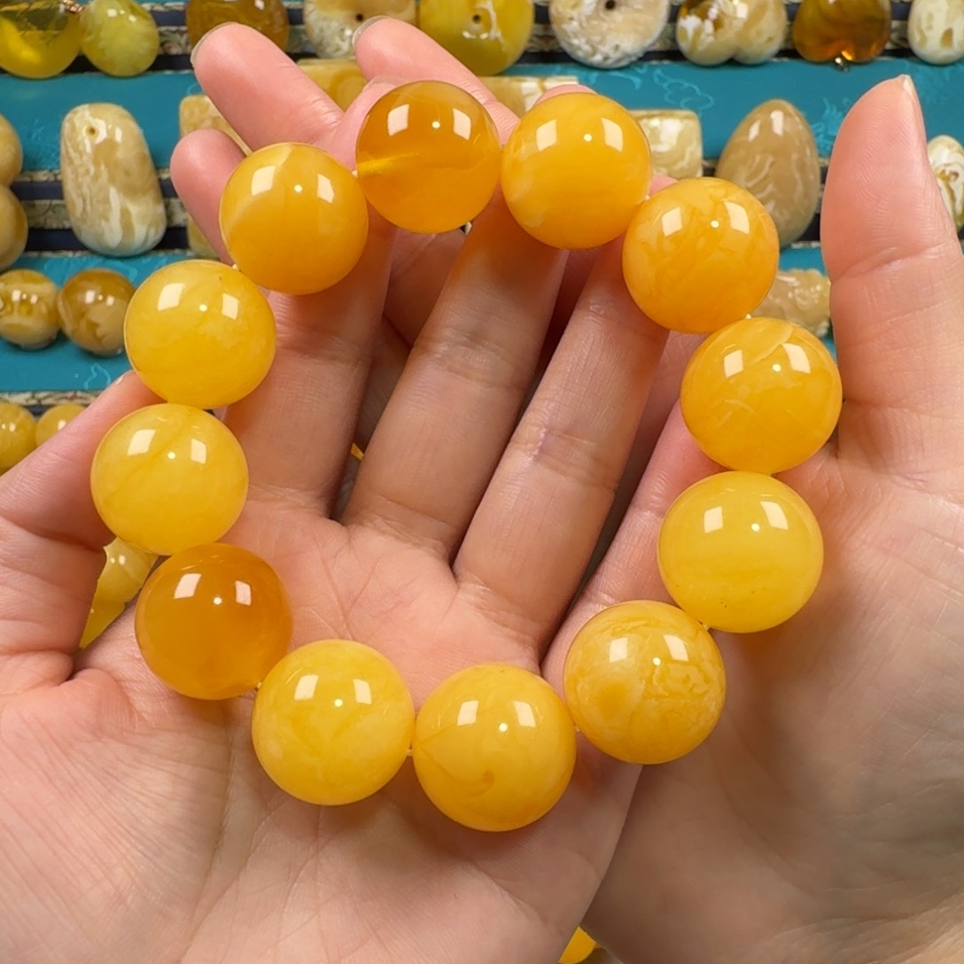 未镶嵌琥珀手链蜜蜡