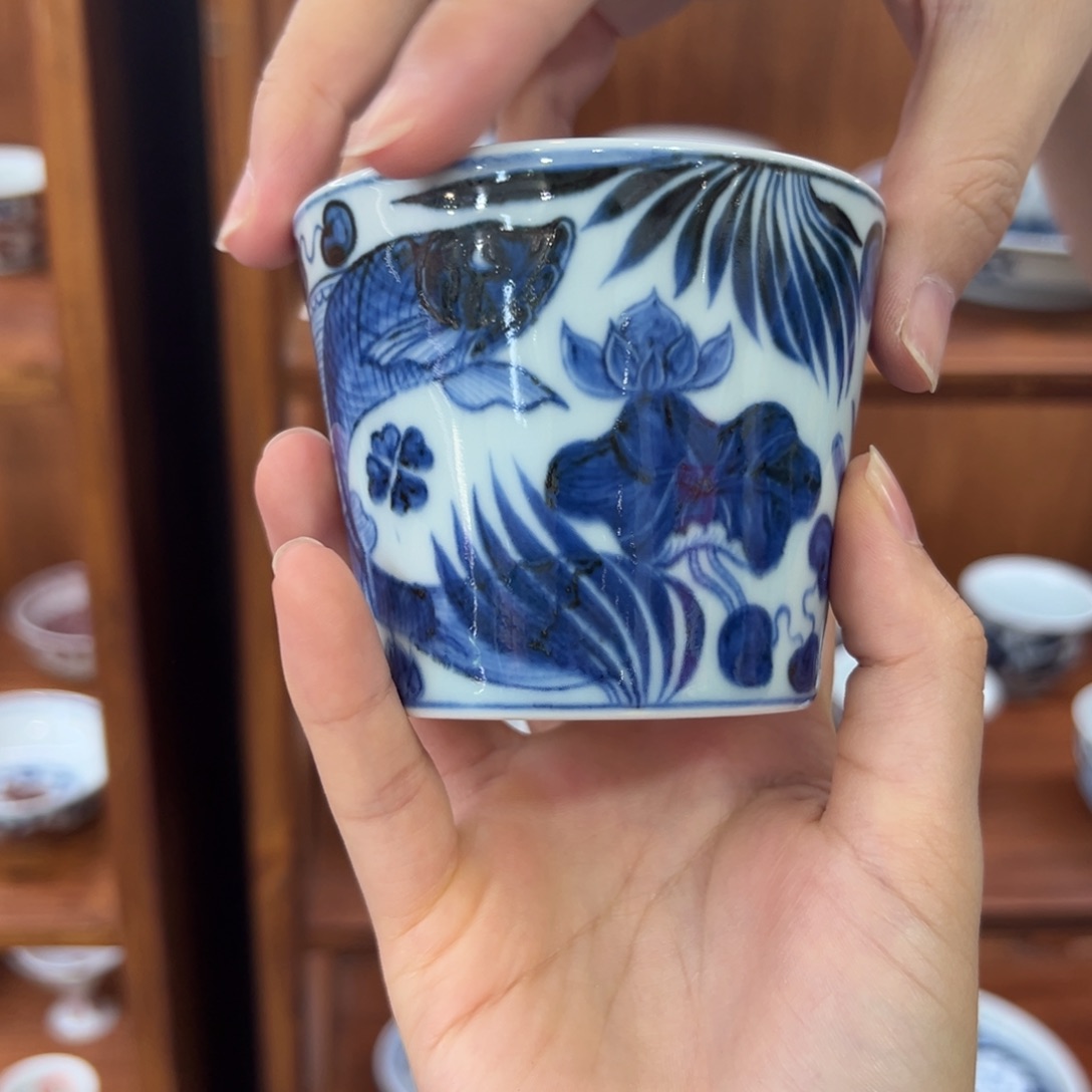 冯公窑鱼藻大杯杯