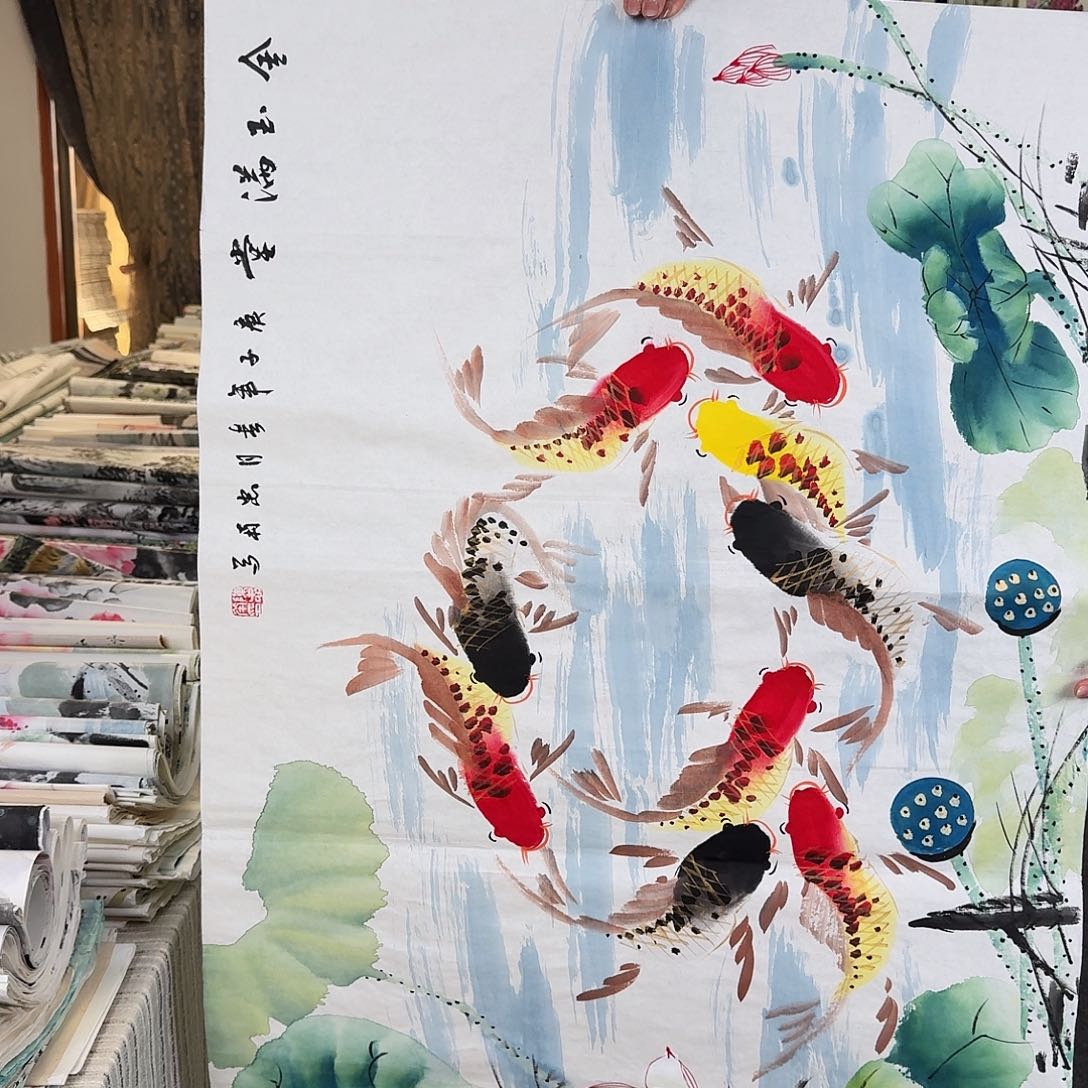 纯手绘国画作品好看四尺