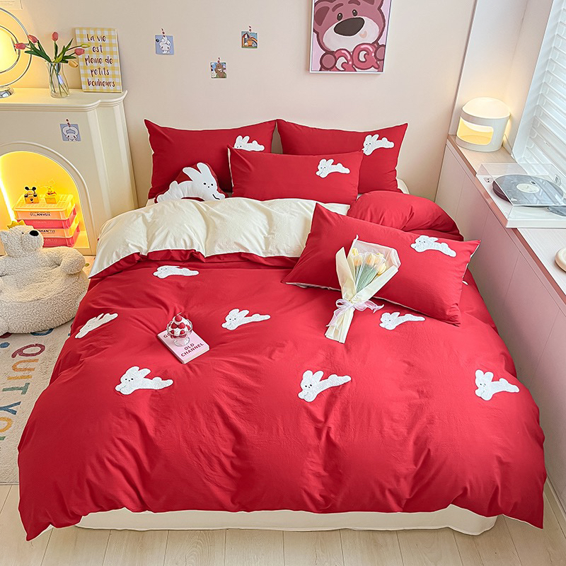 熊猫猫 好幸运兔 巨惠活动 全棉色织水洗棉毛巾绣绣刺