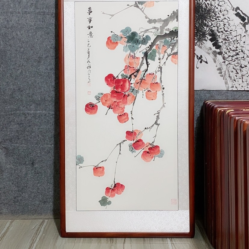 【闪购商品】国画书画作品带框125×65厘米