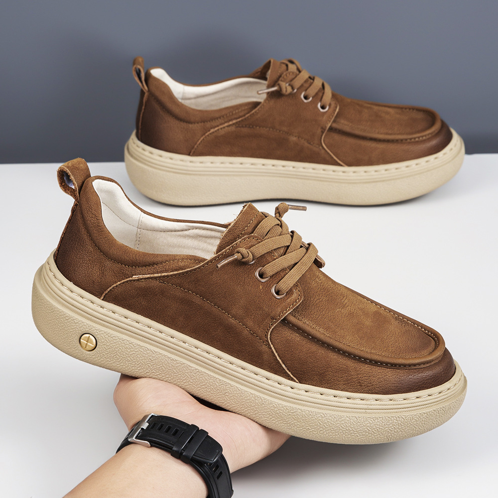 男鞋2025秋冬休闲运动鞋一脚蹬免系带懒人鞋百搭厚底学生潮鞋板鞋