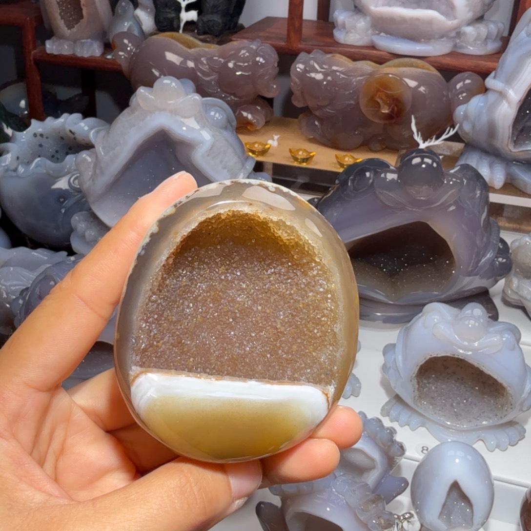 福***禧玛瑙/玉髓未镶嵌摆件