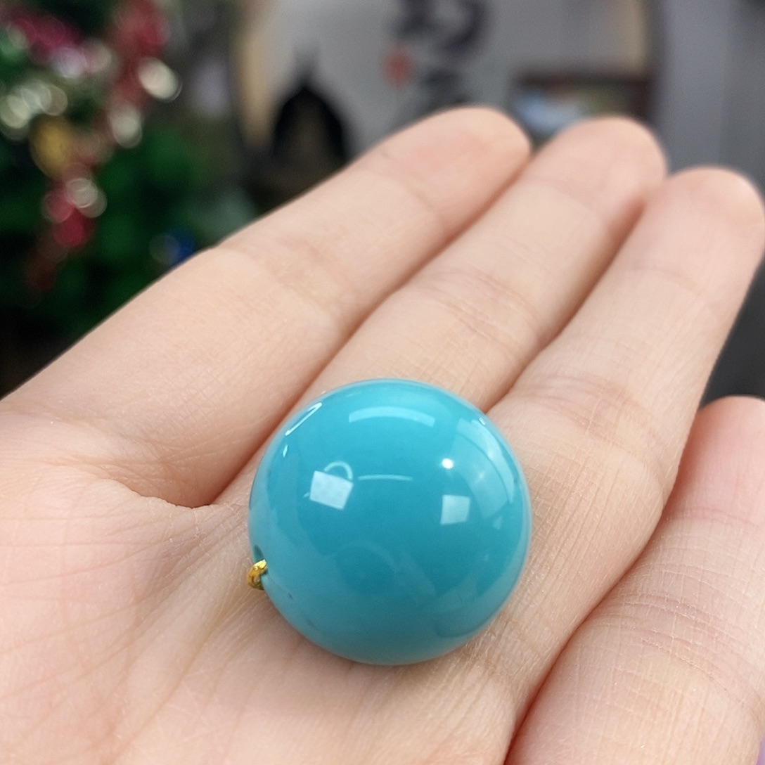 绿松石未镶嵌珠宝奇石19mm+