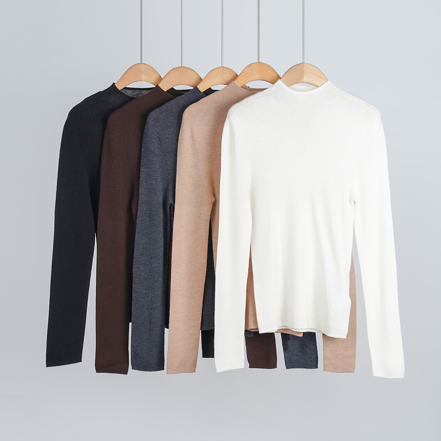 黑标德国扬子纱无缝一体100%羊毛精品女士上衣（252172）2454