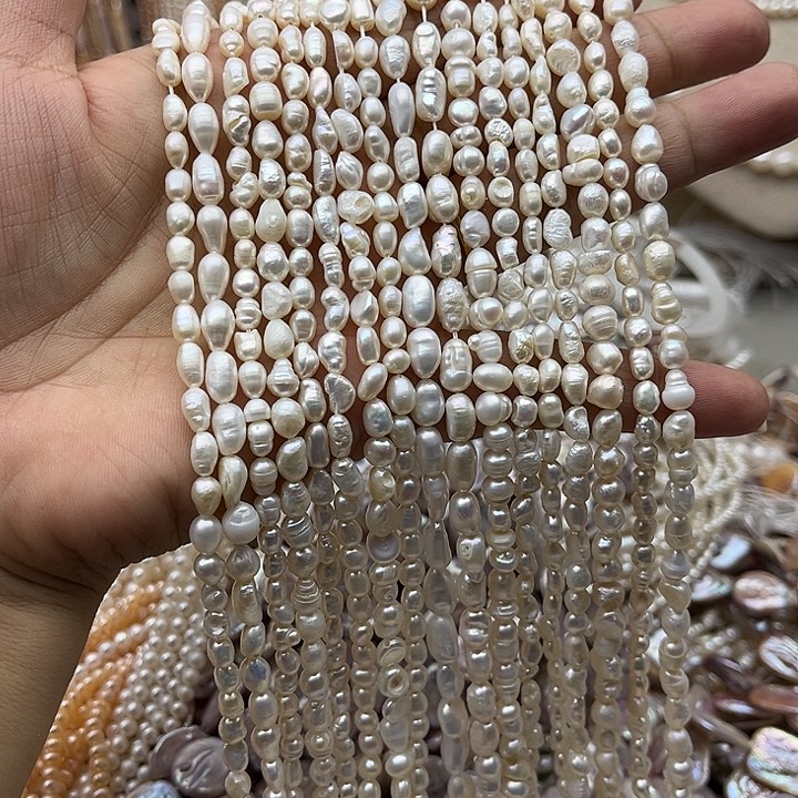未镶嵌玛瑙/玉髓珠宝半成品一条巴洛克珍珠