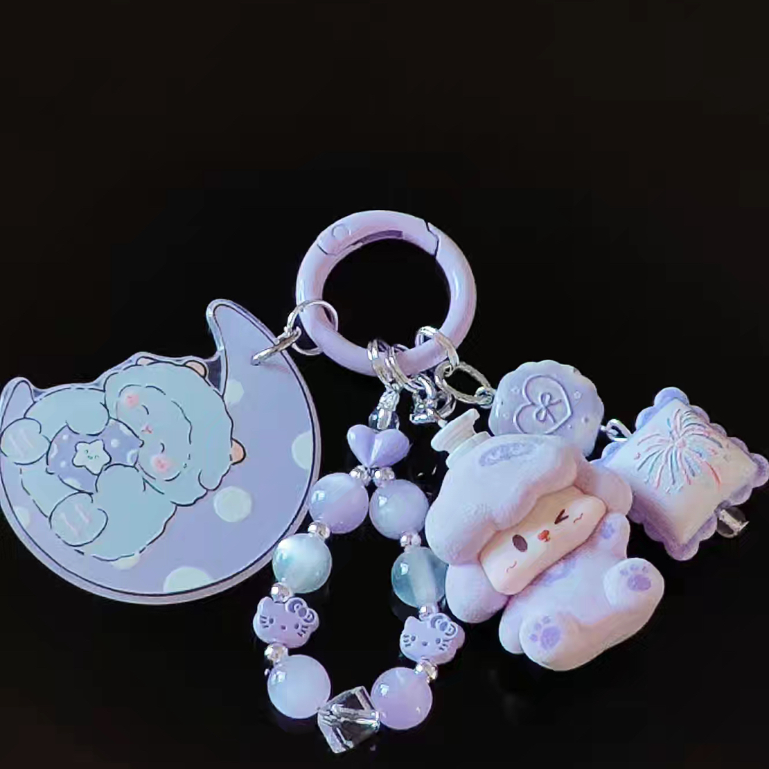 正版萌粒纯手工DIY手机链 钥匙扣 包挂 挂件