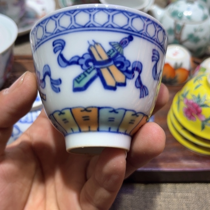 纯手绘精品盖碗杯
