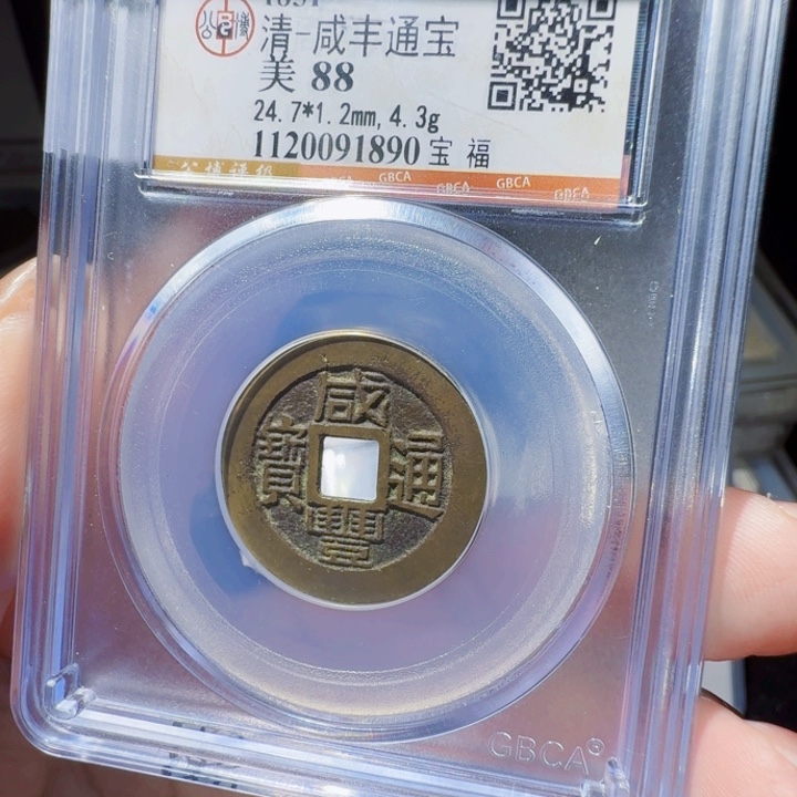 铜DX评级币一个，1890