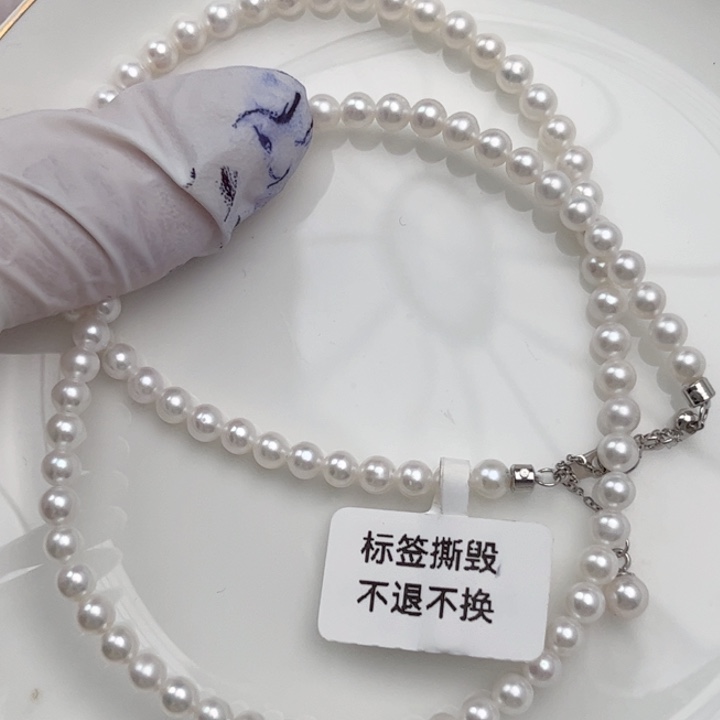 淡水珍珠颈饰银S925镶嵌