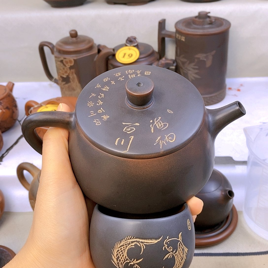 陶瓷350毫升汉瓦壶