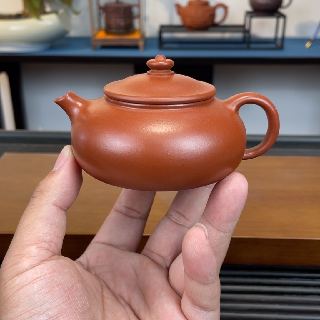 紫砂茶壶小红泥寒江150cc