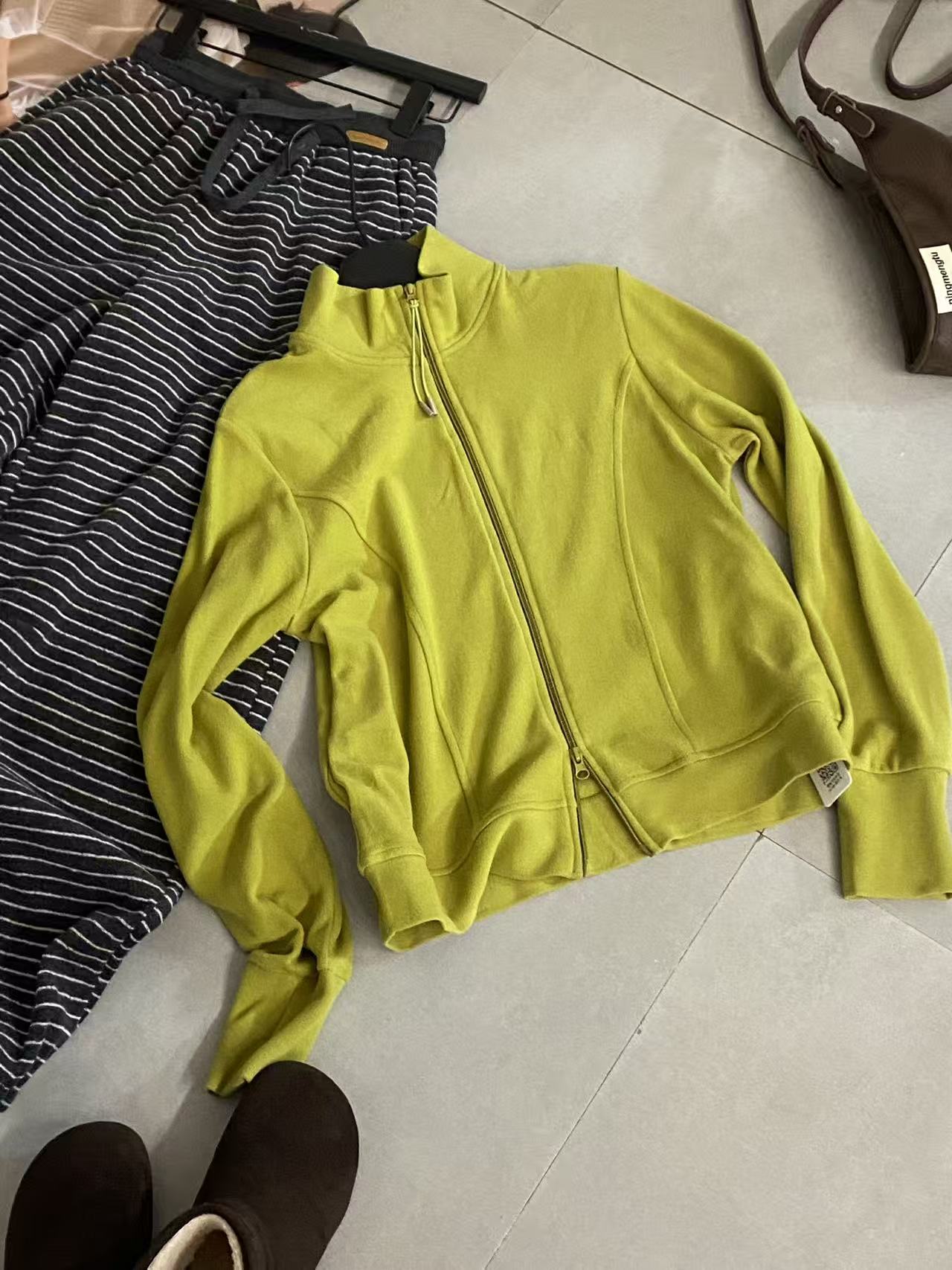 【ARONG阿荣家】加绒卫衣外套01738-黄色-M