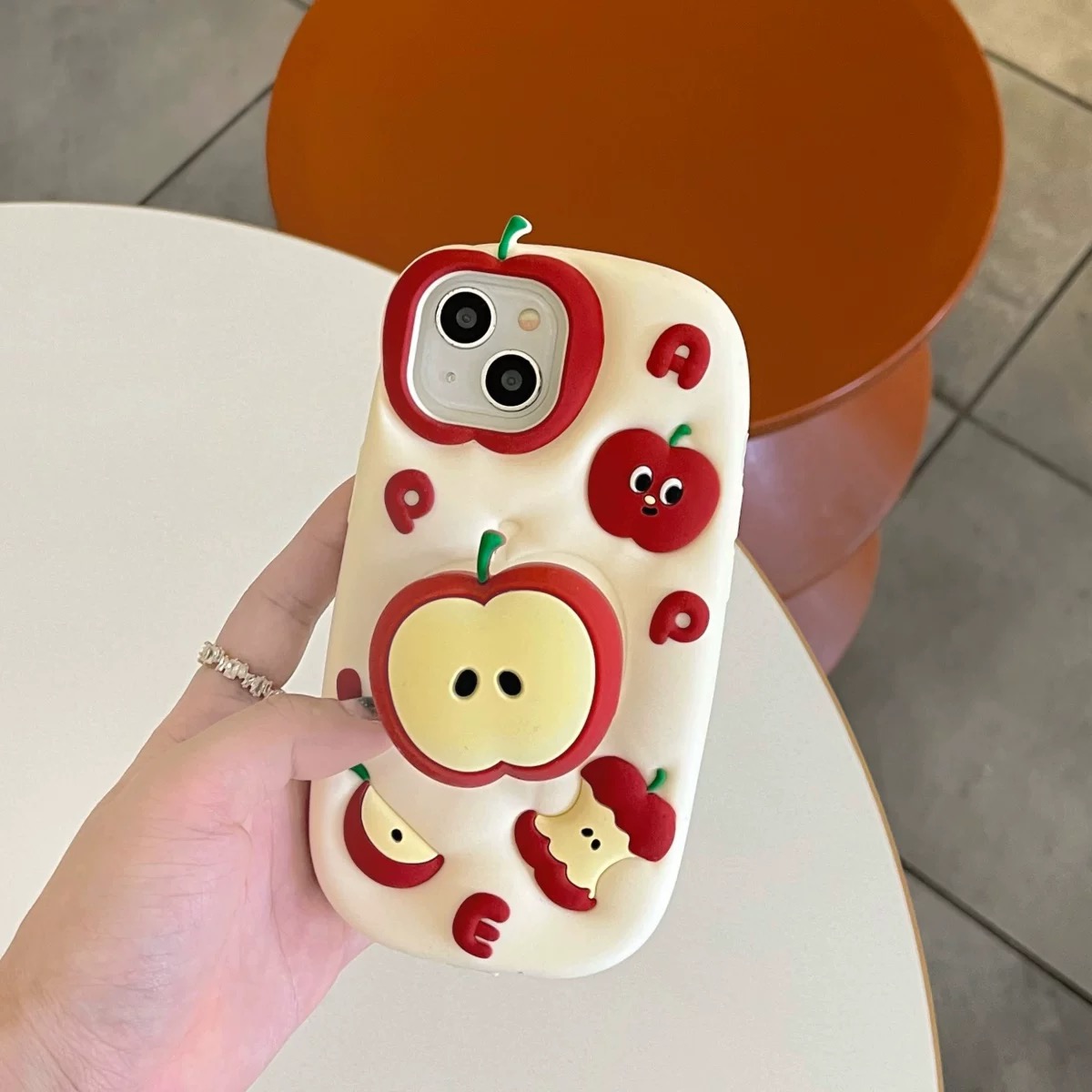 【苹果】苹果支架卡通创意适用iPhone16可爱立体女款硅胶手机壳