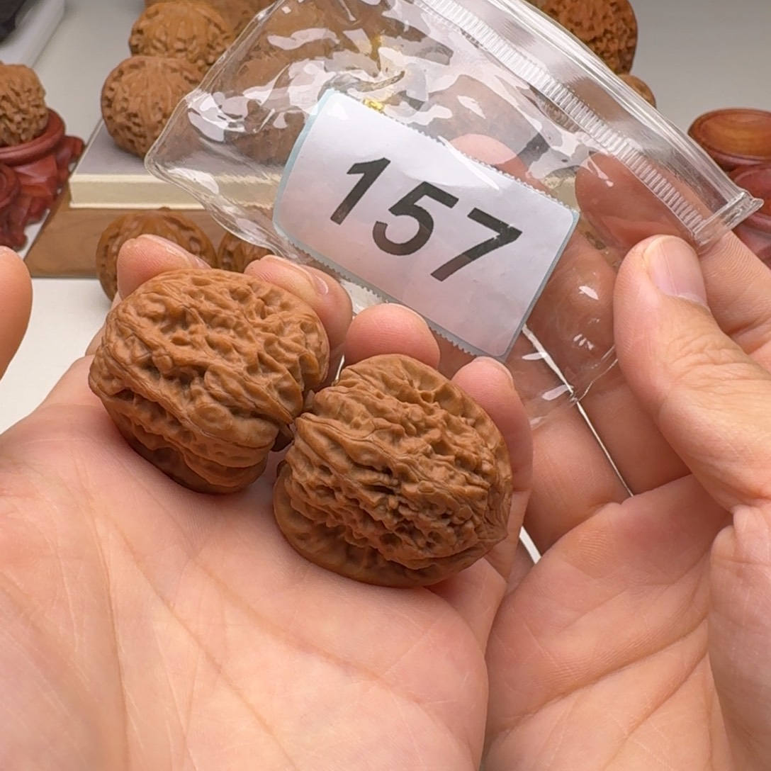 文玩核桃把件凹底 35 尺 全品