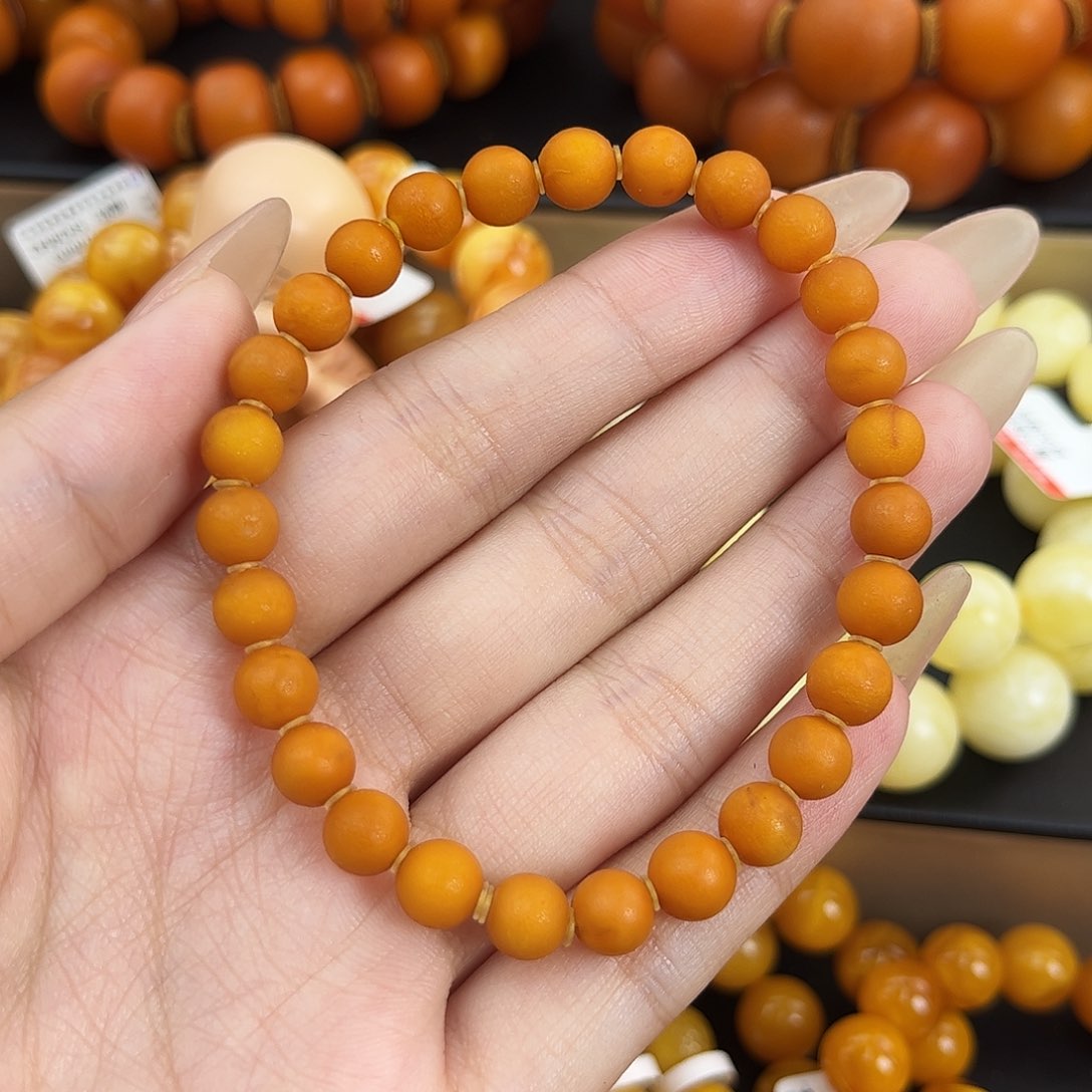 未镶嵌琥珀手链蜜蜡