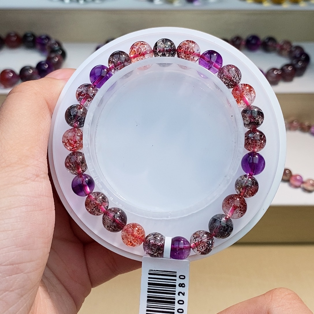 水晶未镶嵌手链黑加仑7