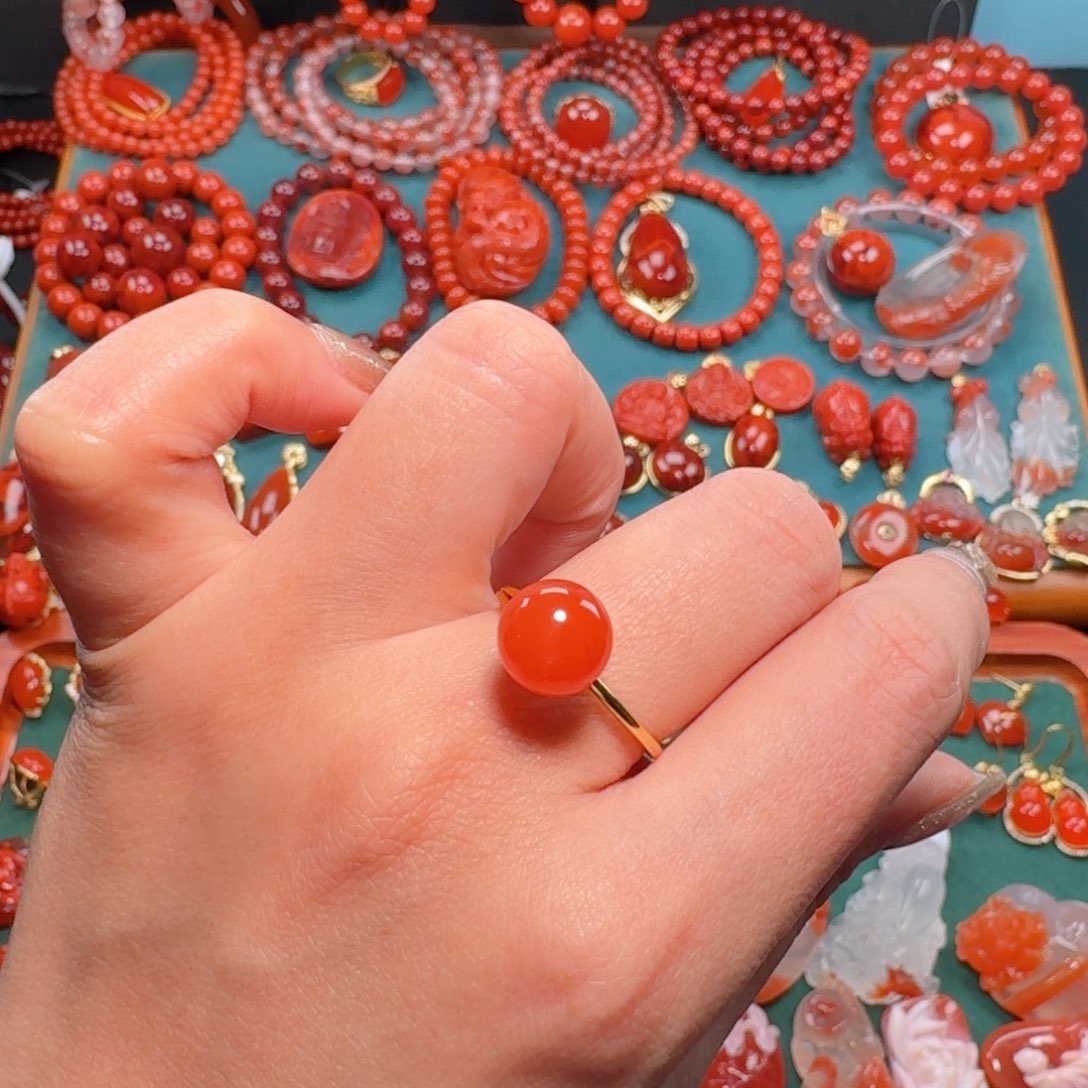 南红玛瑙南红银S925镶嵌