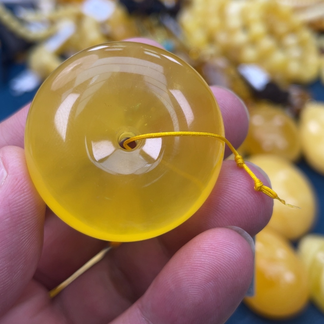 琥珀裸石未镶嵌琥珀蜜蜡
