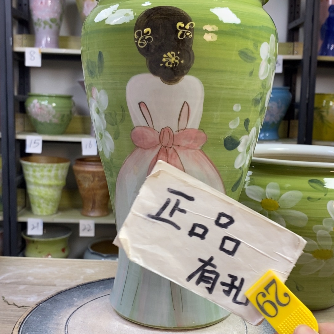 景德镇手工手绘陶瓷花盆