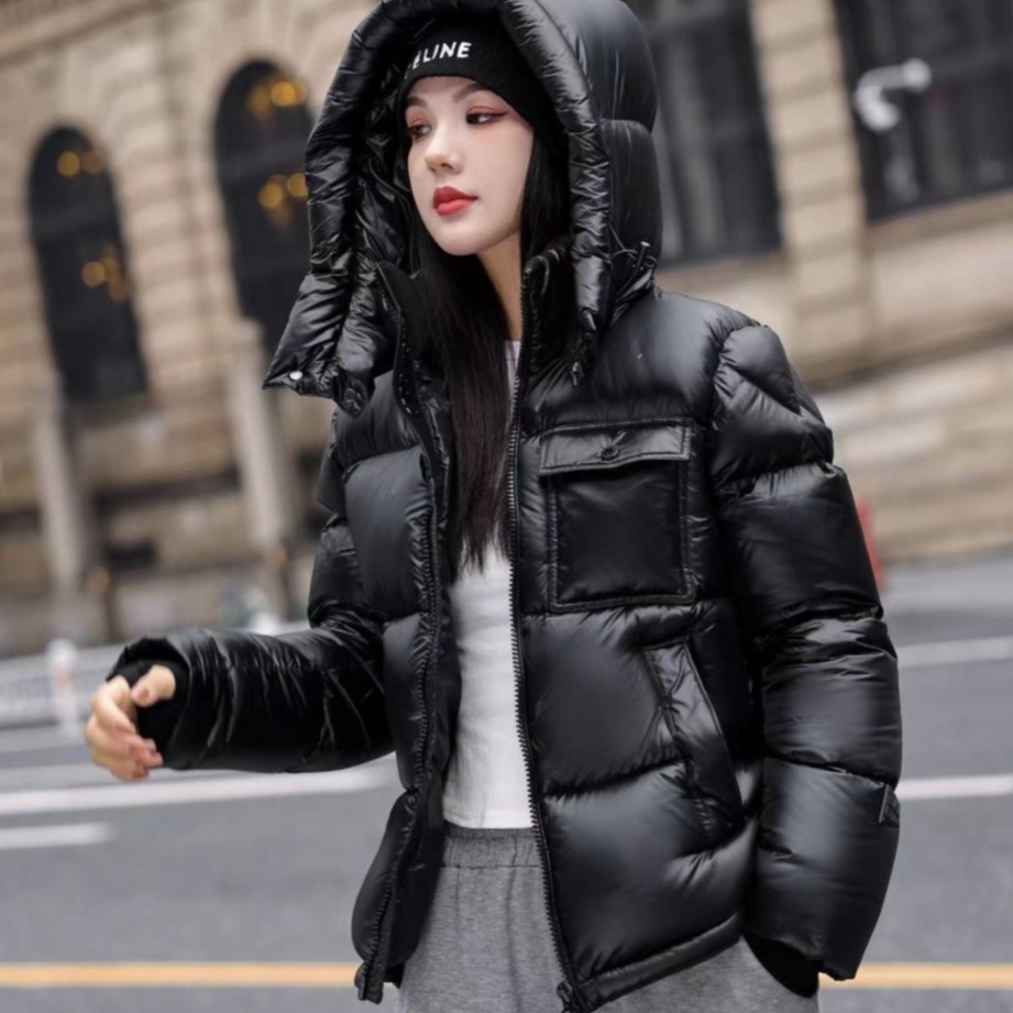 【QT专属2】95白鹅绒（短款*男女同款）升级版连帽百搭黑钻鹅W-58