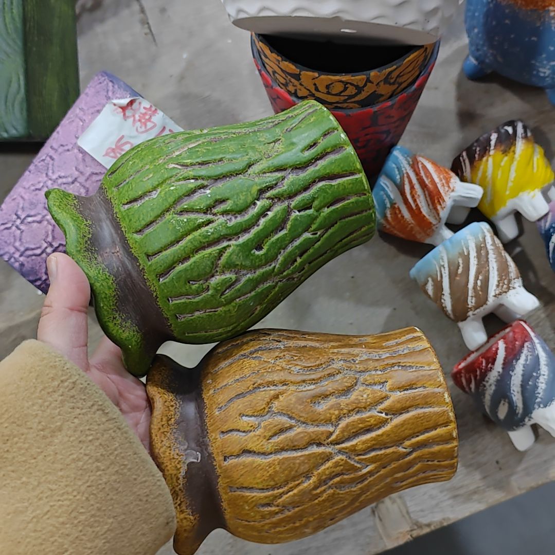 红陶吸水透气的白陶花盆凑满12发货