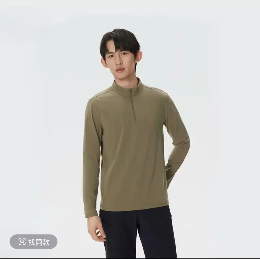 2025年冬季男士长袖半拉链休闲户外百搭上衣