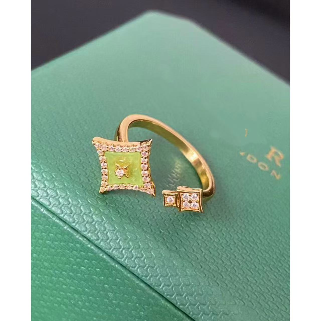 铜合金锆石戒指 小众设计百搭ins戒指49484
