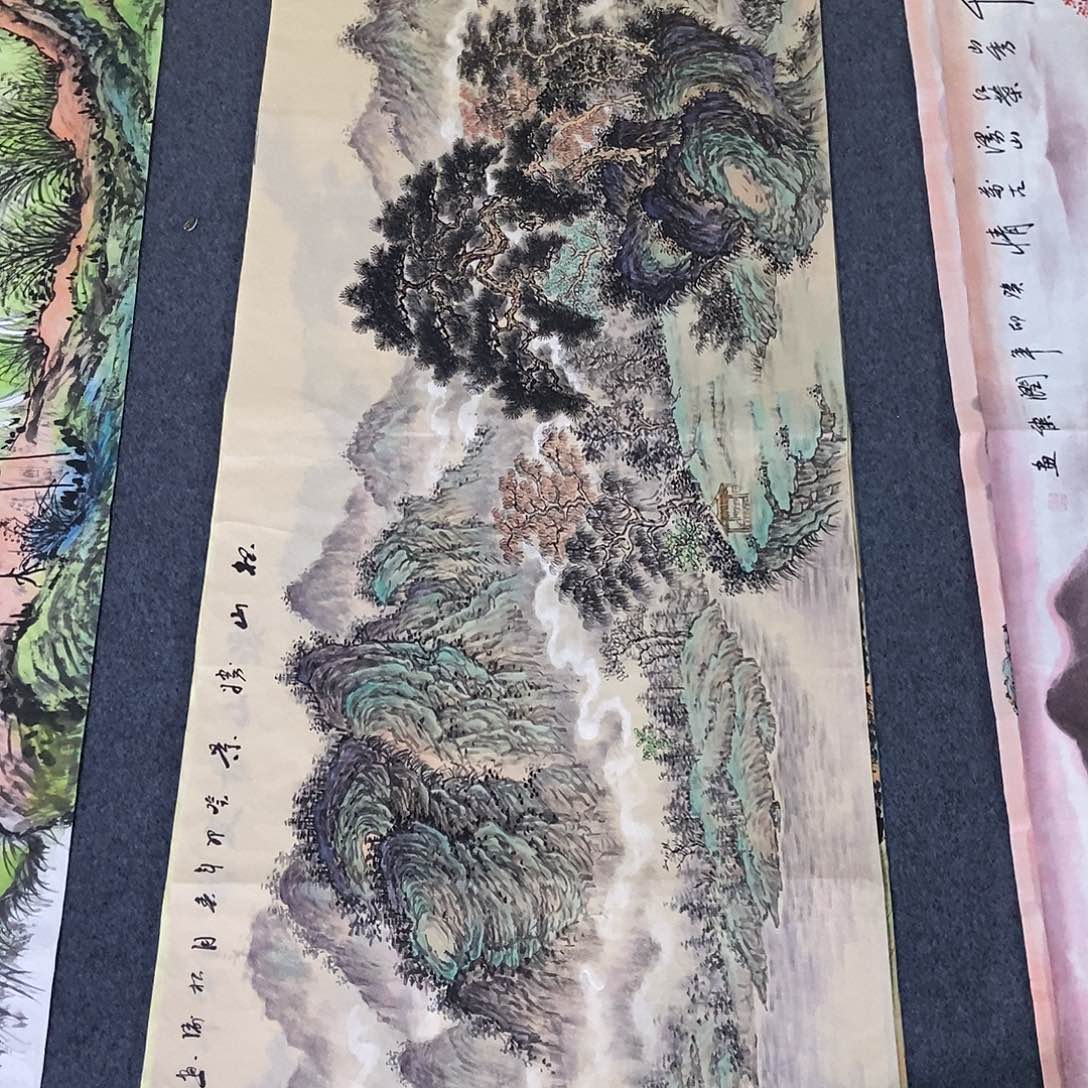 国画小六尺仿古山水一副
