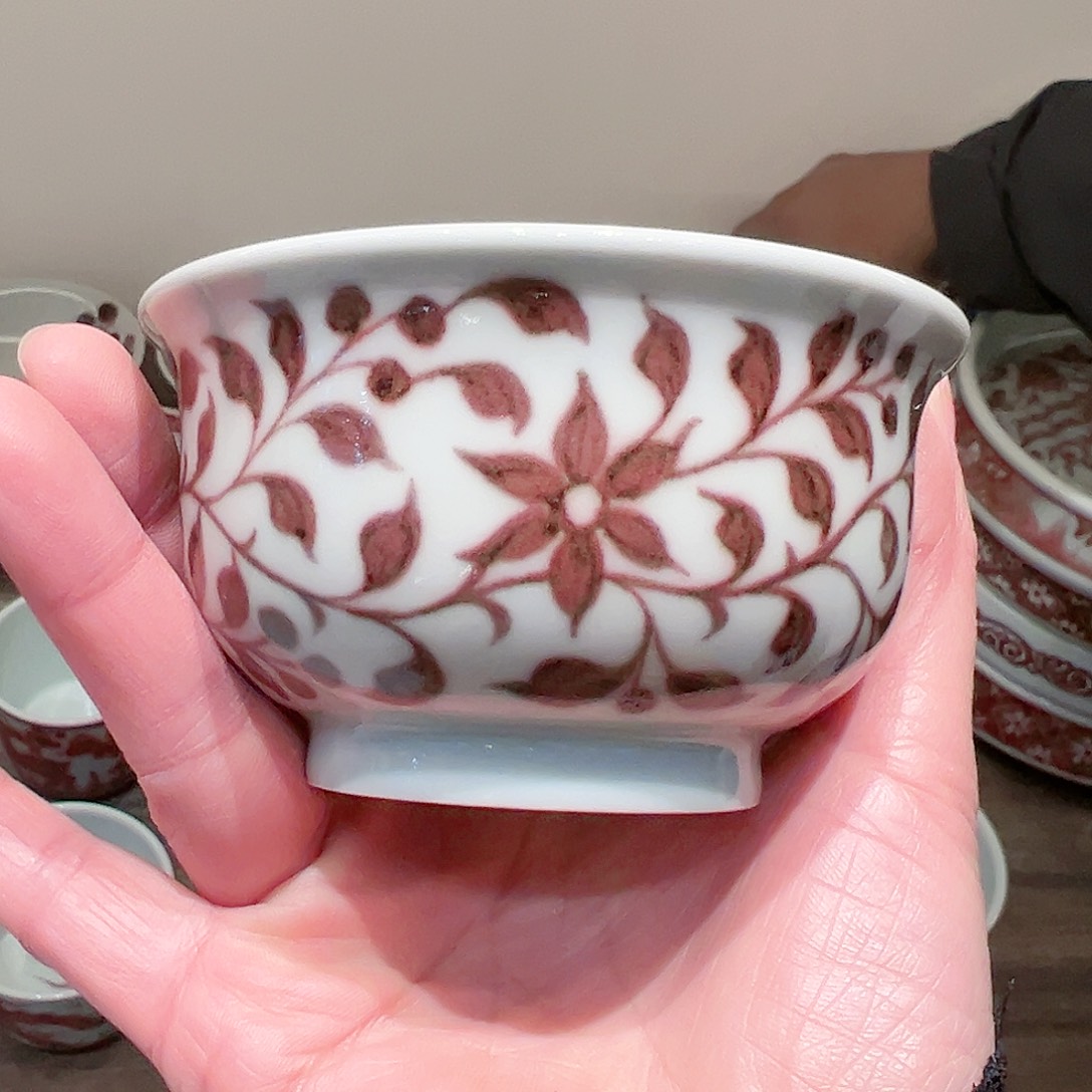 畅怀堂原矿釉里红主人杯