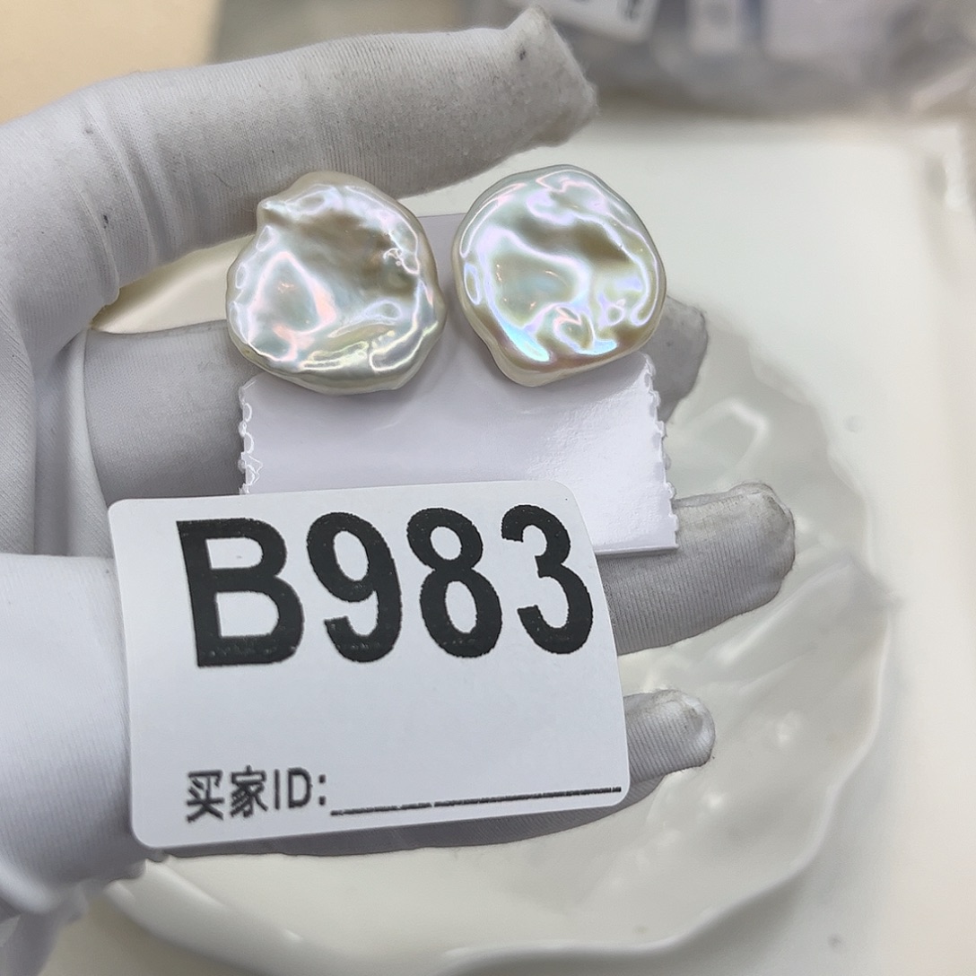 银S925镶嵌淡水珍珠耳饰