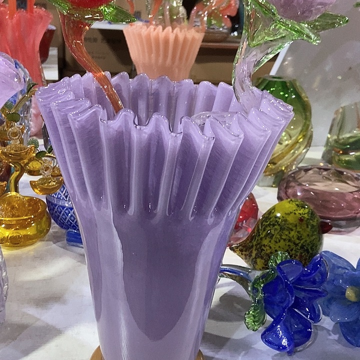 琉璃琉璃花瓶高30口15