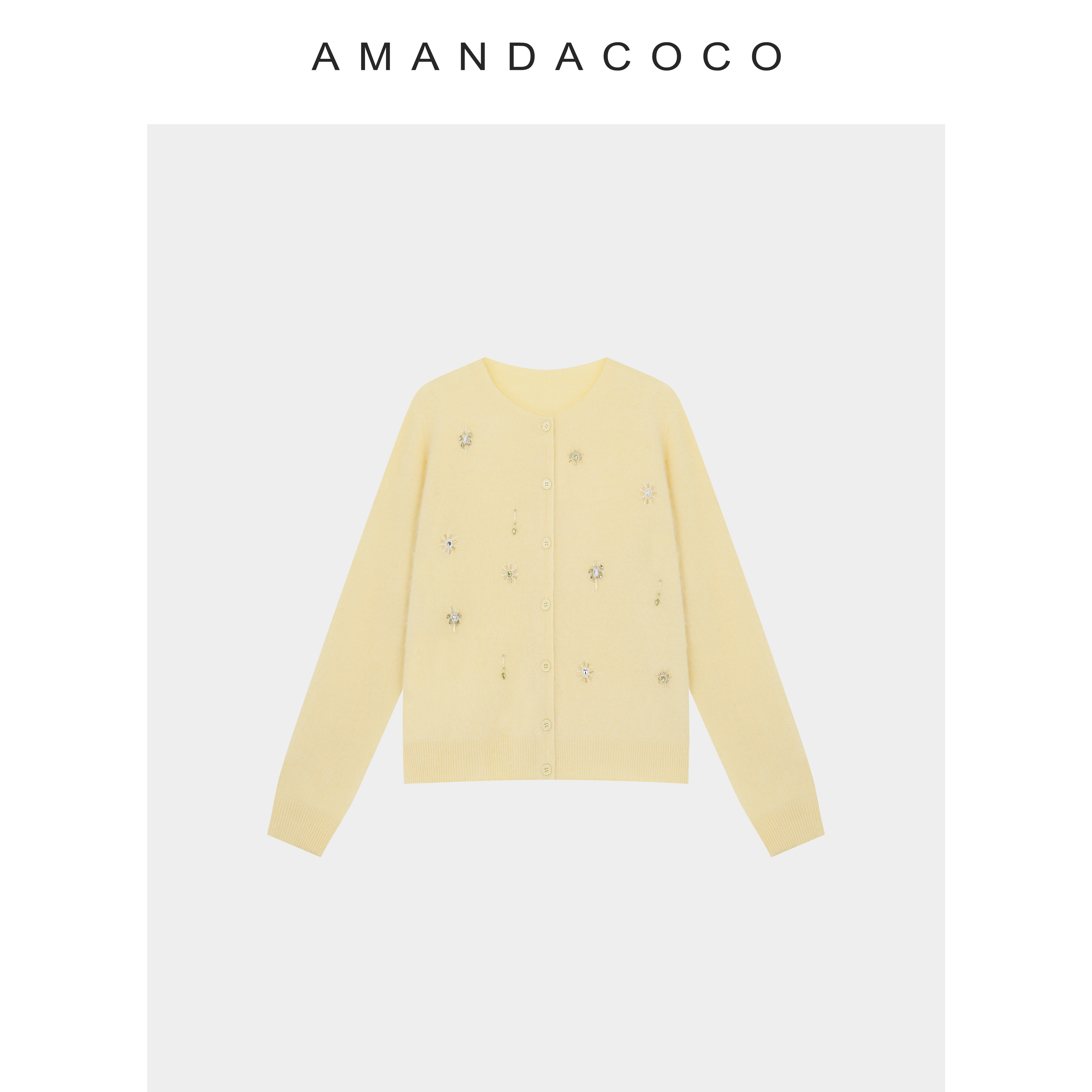 静静 | 秀雅序列～25秋冬法式设计感手工钉珠修身气质针织衫