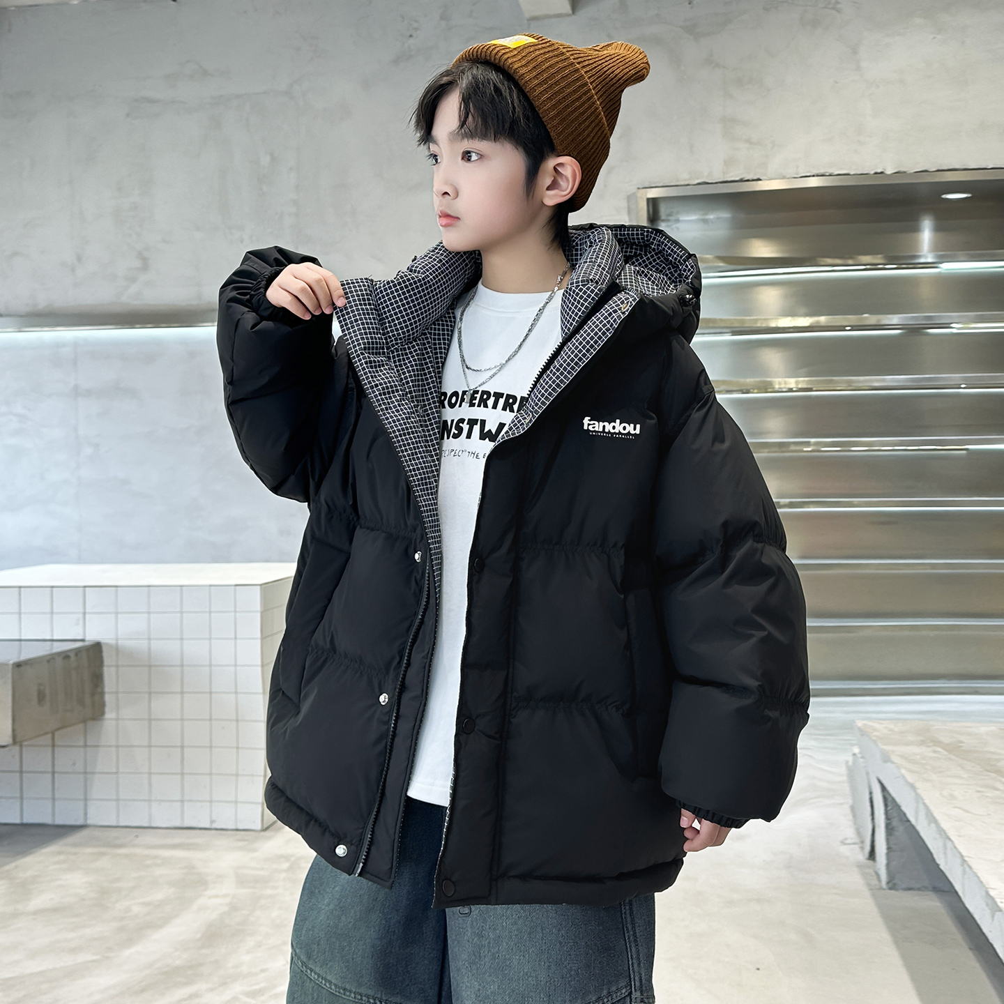 男童棉服冬装2025新款儿童男孩加厚棉衣洋气中大童棉袄外套童装