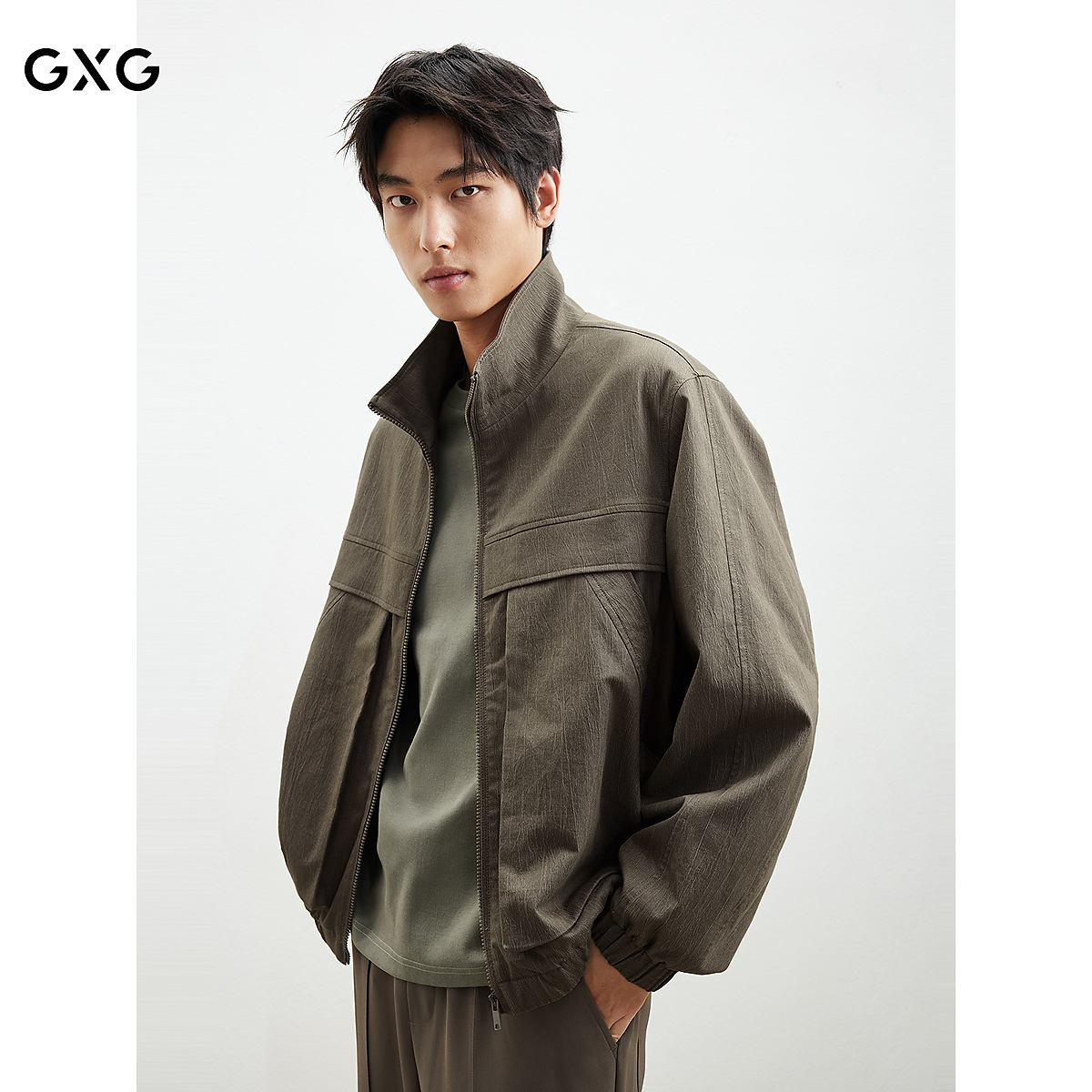 【新品】欧若风GXG男装休闲哈灵顿夹克立领外套#G25D213147