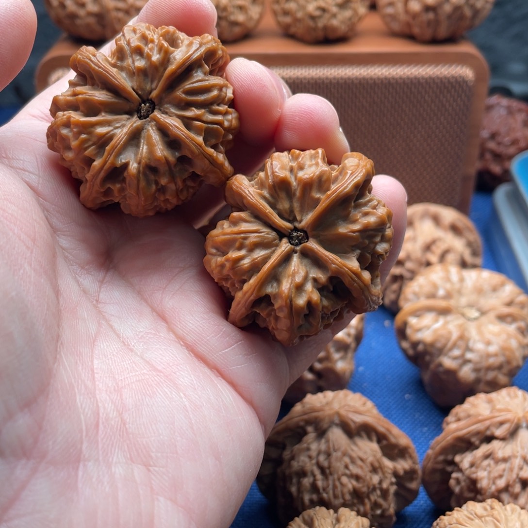 j***r文玩核桃把件玉玺四棱