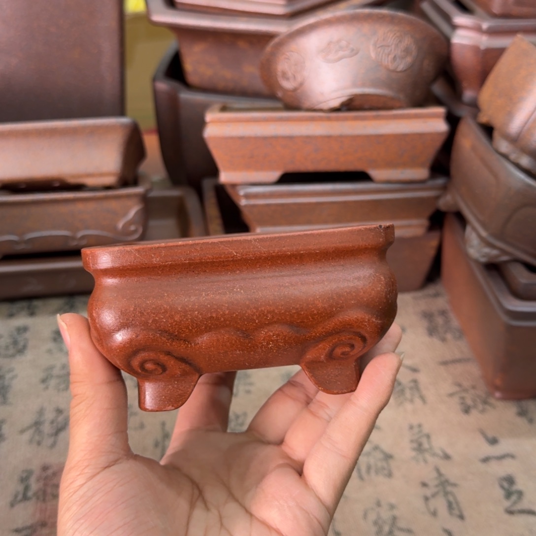紫砂花盆88号宜兴紫砂正品花盆10.5x4.5