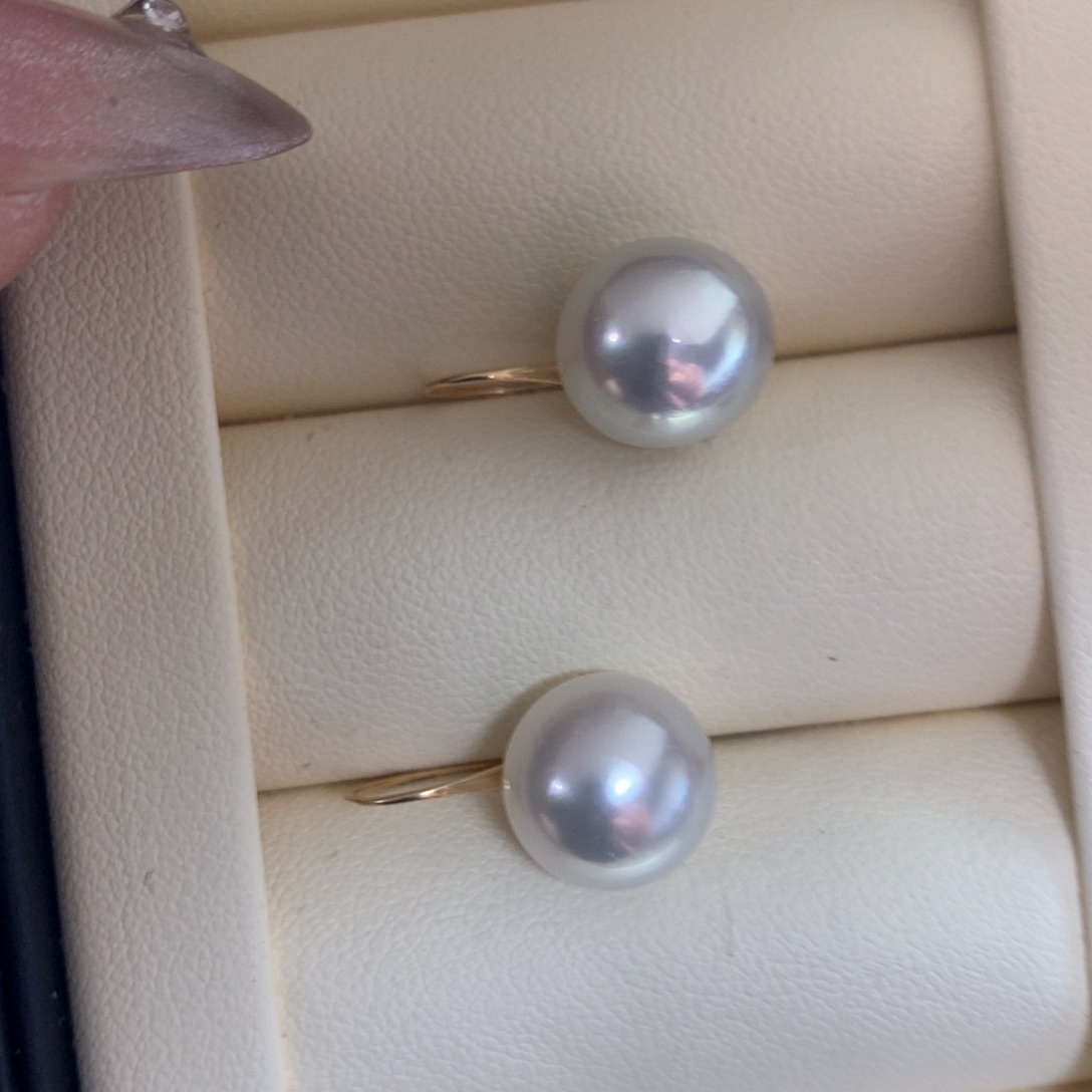 海水珍珠耳饰18K金镶嵌