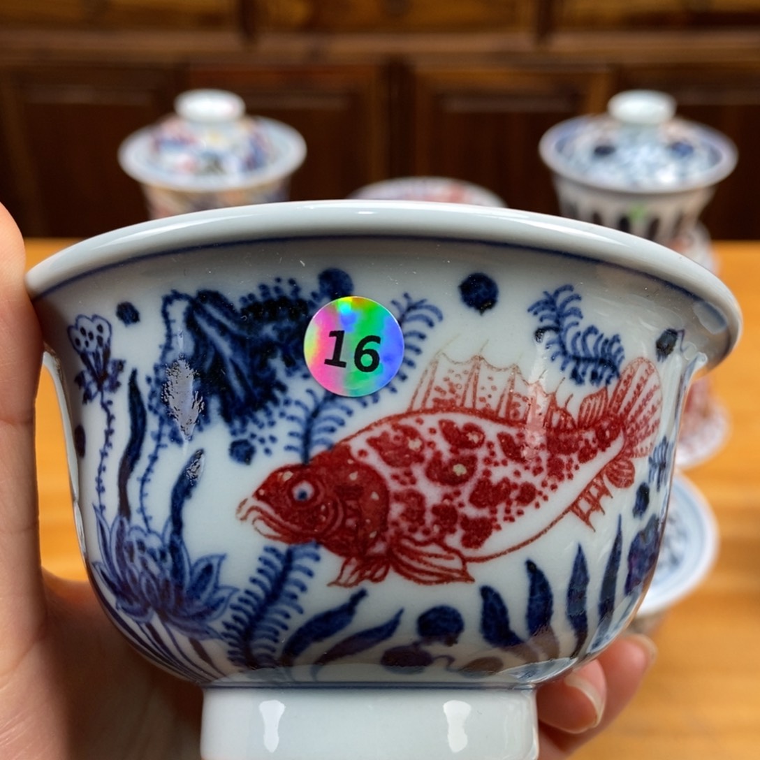 手绘现代茶具非古董