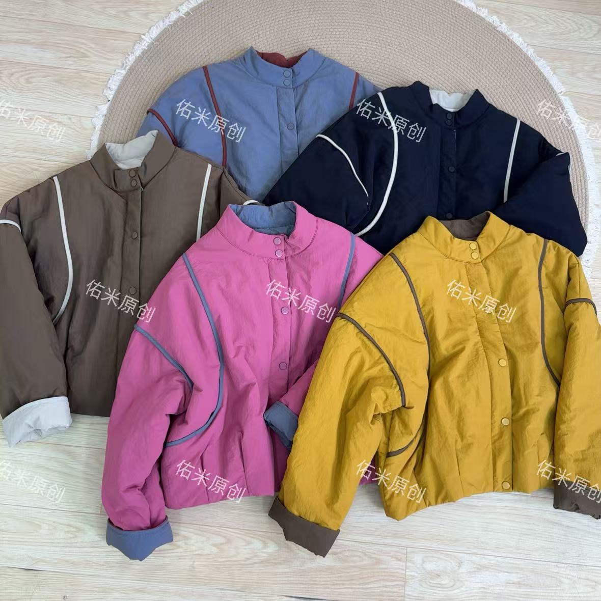 【升级加厚】2025冬季保暖拼接棉服外套休闲立领女韩版时尚