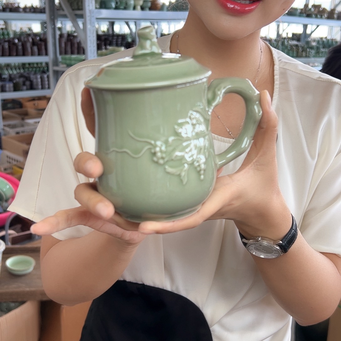 龙泉云间青瓷小米茶器