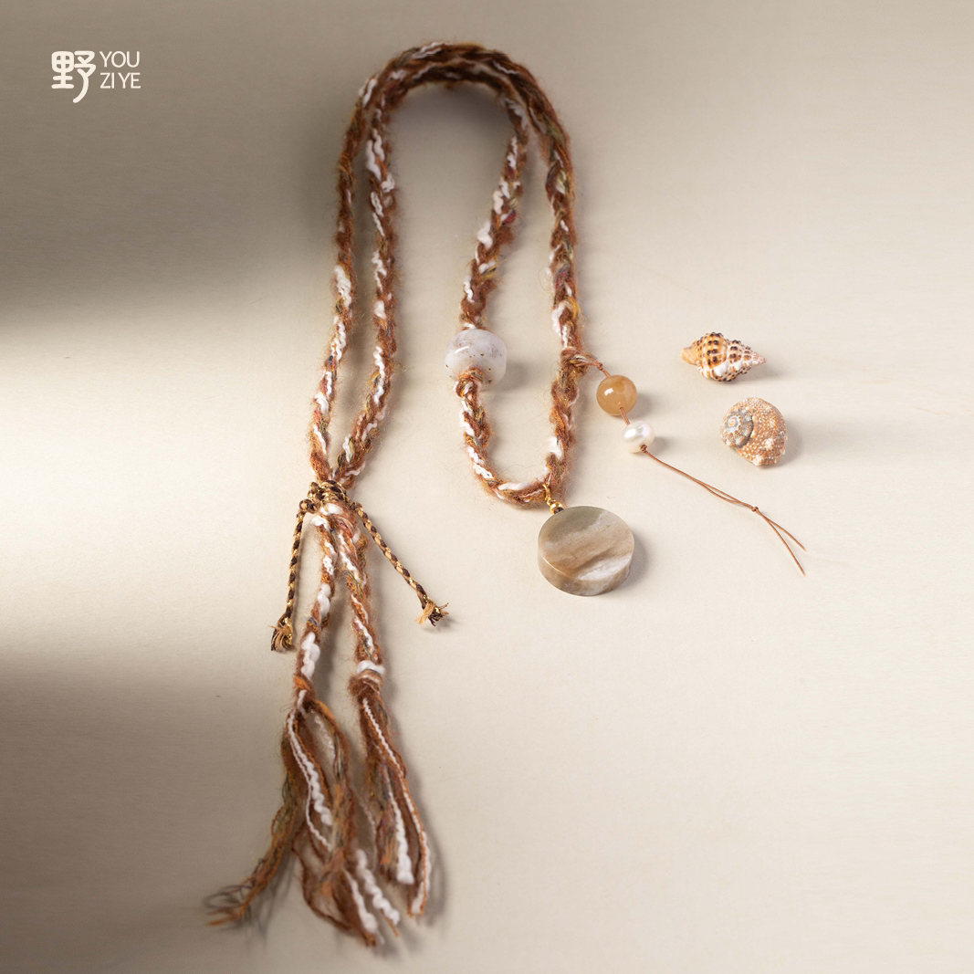 非金属布艺吊坠 由子野【意境牌】 原创小众设计珠宝美拉德项链