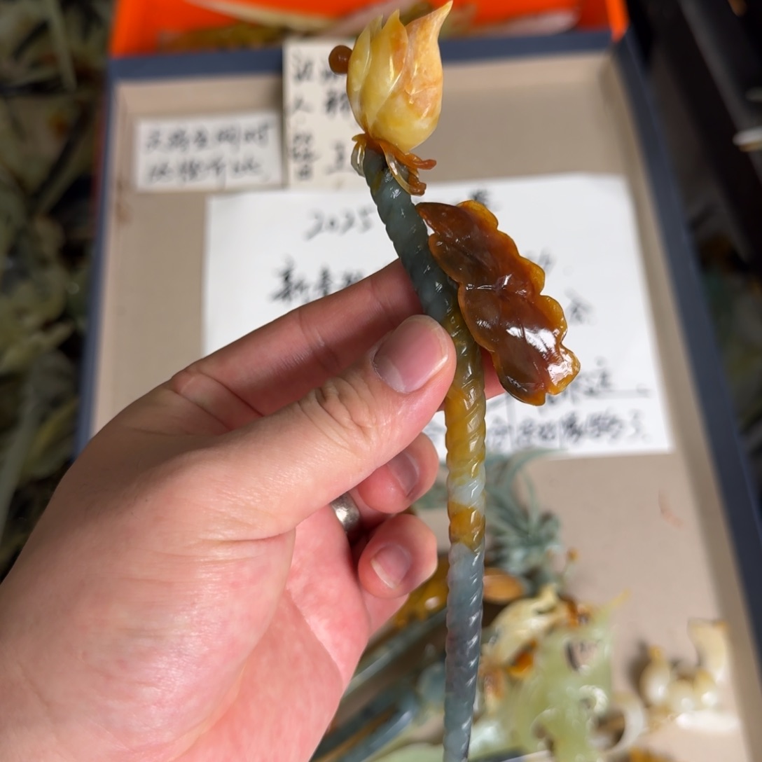 岫玉发饰未镶嵌明君玉簪贼拉好看